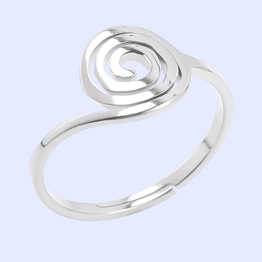 Hot Topic Silver Swirl Women's Ring